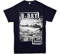 D-Day 6 June 1944 T-Tshirts Camisetas y Tops, War, World, Military, Battle, Adult & Kids tee Top(X-Large)