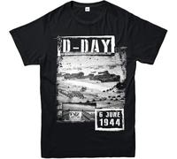 D-Day 6 June 1944 T Tshirts Camisetas y Tops, War, World, Military, Battle, Adult & s tee Top(Small)
