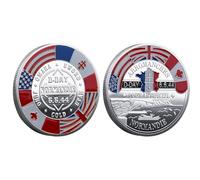 D Day 80Th Coin - Conmemorative D Day Decorations 80Th | World War II Conmemorative, 1944 Monedas conmemorativas, Exclusive Collectible For Bookshelf & Desk