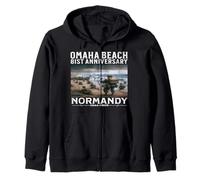 D-Day 81st Anniversary 2025 Normandy D-Day Omaha Beach 1944 Sudadera con Capucha