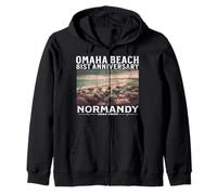 D-Day 81st Anniversary 2025 Normandy D-Day Omaha Beach 1944 Sudadera con Capucha