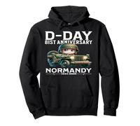 D-Day 81st Anniversary 2025 Normandy D-Day Omaha Beach 1944 Sudadera con Capucha