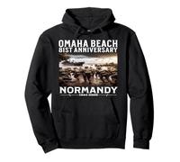 D-Day 81st Anniversary 2025 Normandy D-Day Omaha Beach 1944 Sudadera con Capucha
