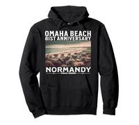 D-Day 81st Anniversary 2025 Normandy D-Day Omaha Beach 1944 Sudadera con Capucha