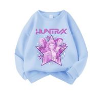 D-Demon K-Pop Merchandise Sudadera para niñas Sudadera con Estampado X de Bruja K-Pop de Manga Larga Sudadera para niños Top Casual,Azul,120cm