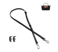 D.DUO Correa de cuero para bolso, correa de cuero para hombro para mini bolso, kit de conversión de reemplazo de correa de billetera de cuero Longchamp (Negro)