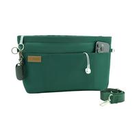 D.DUO Organizador de bolsos, bolso cruzado, organizador de bolsos con correa ajustable, insertos de nailon impermeables para bolsos (Verde, L)
