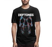 D-Efto-NES 'Skull' Men's Round Neck T-Shirt Short Sleeve Top Pure Cotton Pullover Black L