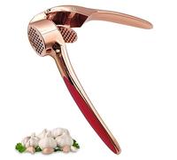 D’Emilia - Prensa Ajos de Acero Inoxidable Manual, Prensa Jenjibre para Cocina Profesional, Resistente y Duradero, Fácil de Limpiar Sin Esfuerzo, Apto para Lavavajillas, Diseño Premium