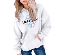 D-emoms H-unters Sudadera Con Capucha Para Niñas Sudadera Con Capucha Informal De Manga Larga Amantes De La Música Pop 2025 Hip Hop Streetwear Y2k Moda Casual Niñas Unisex (8 años, 9 años, A-WH)