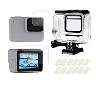 D&F Caja de Carcasa Impermeable Carcasa Protectora subacuática con Inserciones antivaho y Protector de Pantalla para GoPro Hero 7 Silver/White
