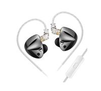 (D-Fi Black MIC) Auriculares intraauriculares HiFi con monitorización de 4 niveles KZ D-Fi y interruptor