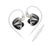 (D-Fi Black MIC) Auriculares KZ D-Fi HIFI con monitor de graves y interruptor de ajuste de 4 niveles