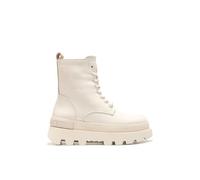 D.Franklin Botas Militares Corte Bajo All Track Full Beige - Botas para Mujer - Moda casual - Talla (40) - Modelo all-track