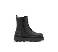 D.Franklin Botas Militares Corte Bajo All Track Full Negro - Botas para Mujer - Moda casual - Talla (40) - Modelo all-track