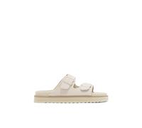 D.Franklin Sandalia Nórdica Mujer con Hebilla en Beige - Sandalias deportivas planas cómodas para verano - Talla (37) - Modelo Buckle