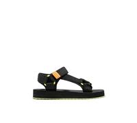 D.Franklin Sandalias De Mujer Forest Neo Negro - Sandalias deportivas planas cómodas para verano - Talla (39)