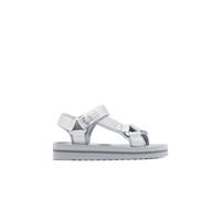 D.Franklin Sandalias Mujer Forest High Franjas Plata - Sandalias deportivas planas cómodas para verano - Talla (40)