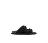 D.Franklin Sandalias Vibe Unisex Cierre Hebilla Color Negro - Sandalias deportivas planas cómodas para verano - Talla (43) - Modelo Buckle