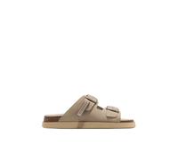 D.Franklin Sandalias Vibe Unisex Cierre Hebilla Color Taupe - Sandalias deportivas planas cómodas para verano - Talla (40) - Modelo Buckle