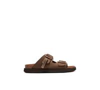 D.Franklin Sandalias Vibe Unisex Cierre Hebilla en Marrón Chocolate - Sandalias deportivas planas cómodas para verano - Talla (45) - Modelo Buckle