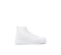 D.Franklin Zapatillas Altas Mujer One Way High Classic Blanco - Zapatillas de Vestir para Mujer - Moda Casual - Talla (36) - Modelo One-Way