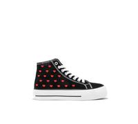 D.Franklin Zapatillas Altas Mujer One Way Love Heart en Negro Edición Especial - Zapatillas de Vestir para Mujer - Moda Casual - Talla (36) - Modelo One-Way