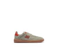 D.Franklin Zapatillas Bajas de Hombre Rebel Suede Moss Verde/Rojo - Zapatillas de Vestir para Hombre - Moda Casual - Talla (46) - Modelo Rebel Suede