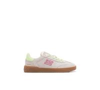 D.Franklin Zapatillas Bajas Piel de Serraje Rebel Basic Flag Blanco Roto - Zapatillas de Vestir para Mujer - Moda Casual - Talla (38) - Modelo Flag
