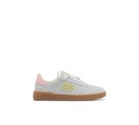 D.Franklin Zapatillas Bajas Piel Serraje Rebel Basic Flag Azul Claro - Zapatillas de Vestir para Mujer - Moda Casual - Talla (40) - Modelo Flag