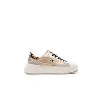 D.Franklin Zapatillas Casual Court Flag Oro/Leopardo - Zapatillas de Vestir para Mujer - Moda Casual - Talla (36) - Modelo Court