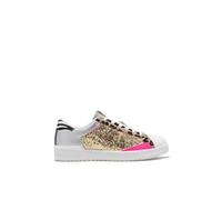 D.Franklin Zapatillas Casual Mujer Court V2 Tennis Basic Glitter Oro/Leo - Zapatillas de Vestir para Mujer - Moda Casual - Talla (38) - Modelo Court v2
