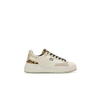 D.Franklin Zapatillas Deportivas de Mujer con Plataforma Court 74 Blanco/Leopardo - Zapatillas de Vestir para Mujer - Moda Casual - Talla (40) - Modelo Court