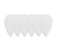 D-Grip Plectro - Janicek Nylonpicks - Forma Balcánica - para Instrumentos Étnicos-Folk Mandolina, Bouzouki, Balalaika - 0,70 mm Blanco - Paquete de 6 - con superficie estructurada antideslizante