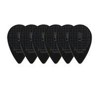 D-Grip Plectro - Janicek Nylonpicks - Forma Balcánica - para Instrumentos Étnicos-Folk Mandolina, Bouzouki, Balalaika - 1,00 mm Negro - Paquete de 6 - con superficie estructurada antideslizante