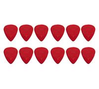 D-Grip Plectro - Janicek Nylonpicks - Forma estándar 351 - 0,73 mm Rojo - Paquete de 12 - con superficie de textura antideslizante - fabricado en República Checa