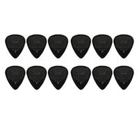 D-Grip Plectro - Janicek Nylonpicks - Forma estándar 351 - 0,88 mm Negro - Paquete de 12 - con superficie de textura antideslizante - fabricado en República Checa