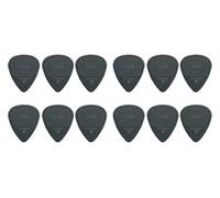 D-Grip Plectro - Janicek Nylonpicks - Forma estándar 351 - 1,00 mm Gris - Paquete de 12 - con superficie de textura antideslizante - fabricado en República Checa