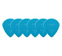 D-Grip Plectro - Janicek Nylonpicks - Jazz A-pequeña forma - 1,00 mm Azul cielo - Paquete de 6 - con superficie de textura antideslizante - fabricado en Chequia