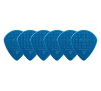 D-Grip Plectro - Janicek Nylonpicks - Jazz A-pequeña forma - 1,18 mm Azul océano - Paquete de 6 - con superficie de textura antideslizante - fabricado en Chequia