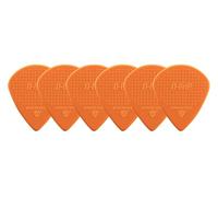 D-Grip Plectro - Janicek Nylonpicks - Jazz B-mediana forma - 1,00 mm Naranja - Paquete de 6 - con superficie de textura antideslizante - fabricado en Chequia