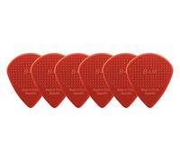 D-Grip Plectro - Janicek Nylonpicks - Jazz B-mediana forma - 1,18 mm Rojo - Paquete de 6 - con superficie de textura antideslizante - fabricado en Chequia