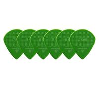 D-Grip Plectro - Janicek Nylonpicks - Jazz C-grande forma - 1,00 mm Verde - Paquete de 6 - con superficie de textura antideslizante - fabricado en Chequia