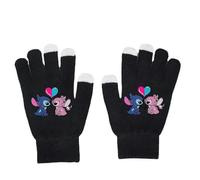 (D) Guantes unisex de dedos completos Lilo & Stitch, guantes de punto cálidos para invierno, regalos