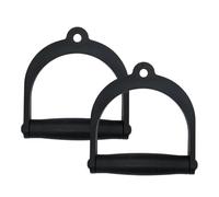 D Handle Cable Attachment, Heavy Duty Fitness Equipment, 2 Pieces Workout Pull Down Handles for Triceps Extension Bicep Curls Back Training Athletes Bodybuilders Beginners, Home and Commercial Gym