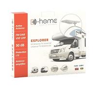 D-Home - Explorer - Antena de TV para caravana con amplificador de 20 dB. Antena de TV Caravan y vehículos de ocio. Instalación sencilla/llave en mano - Alimentación 12 o 24 V CC o CA 230