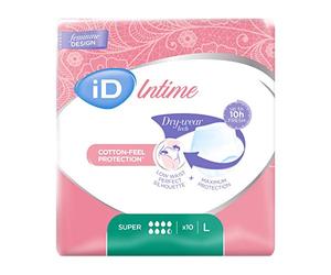 D.I.D iD Intime Pants Super discreto y cómodo, ropa interior para mujer para huida de orina e incontinencia, talla L, 10 unidades