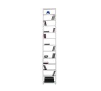 D&J Muebles Kit Estantería Librería Venus Simple Blanca | Mueble Organizador Compacto para CDs, DVDs y Libros | Estantería Moderna Vertical Estrecha (208 x 34,5 x 15 cm