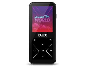 D-JIX - Reproductor MP4 Bluetooth 4.0 M500 - Memoria Interna de 4 GB / 8 GB - Pantalla de 4.6 cm - MicroSD hasta 32 GB - 25 Horas de duración de la batería - USB-C - Conector de 3,5 mm - Negro