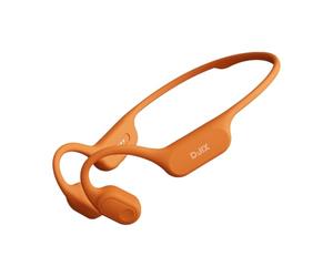 D-JIX Triton 600 - Auriculares de conducción ósea, Color Naranja | Bluetooth 6.0 & MP3 32 GB, impermeable IP68, duración de 15h, carga rápida, micrófono incorporado
